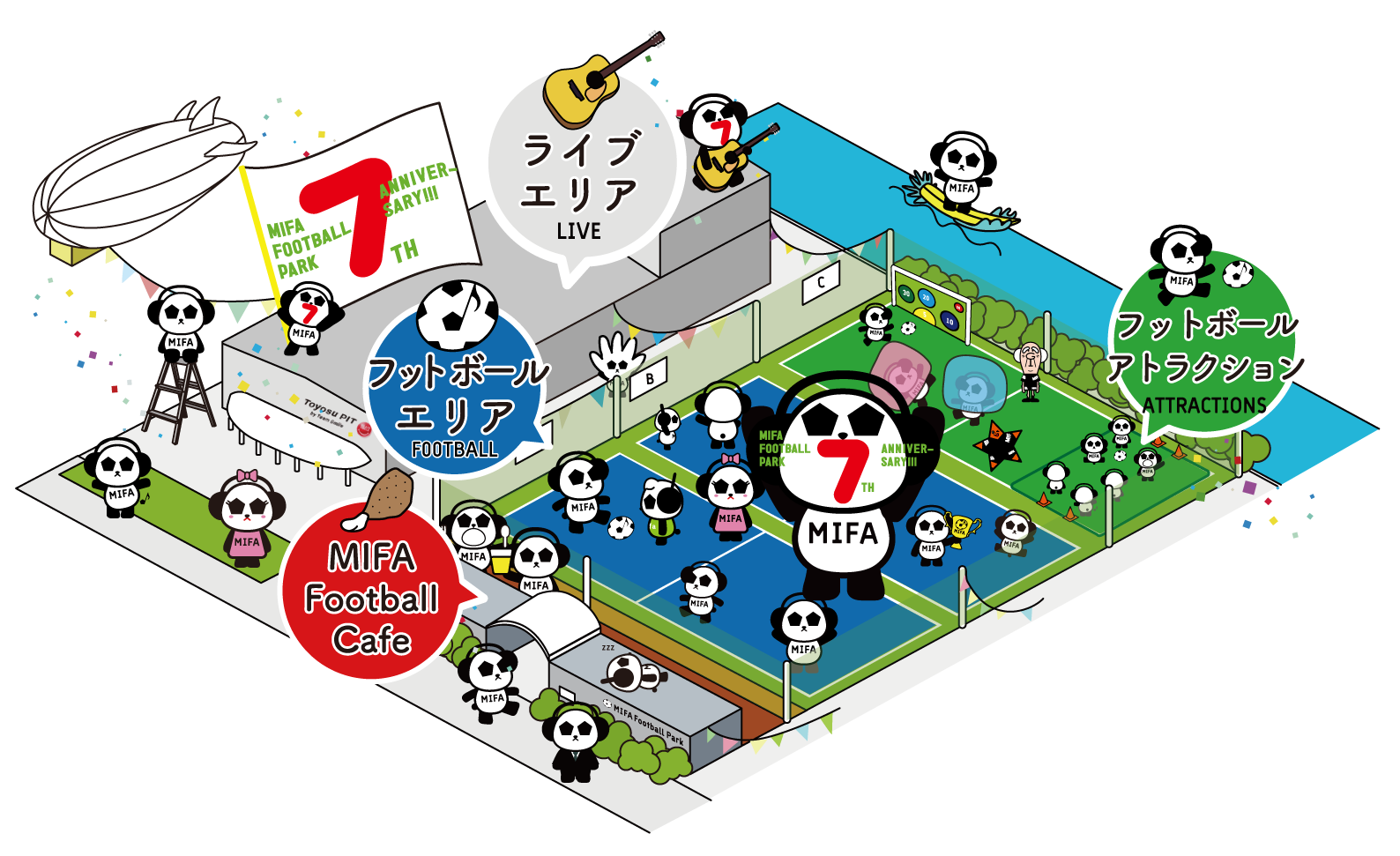 2021.8.14「MIFA Football Park 7th anniversary party」 場内MAP